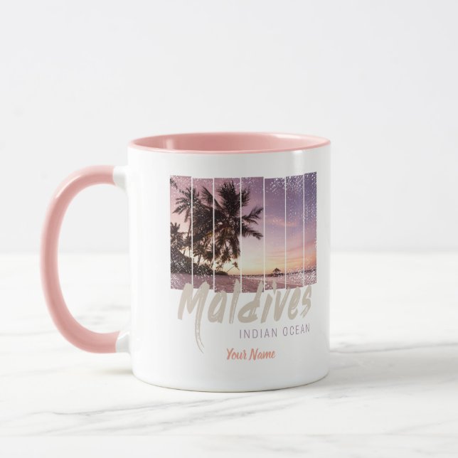 Caneca Souvenir vencido do pôr do sol no Oceano Índico Ma (Esquerda)