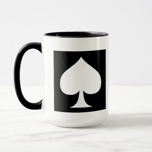 Caneca Spade Design-black n white  (Esquerda)
