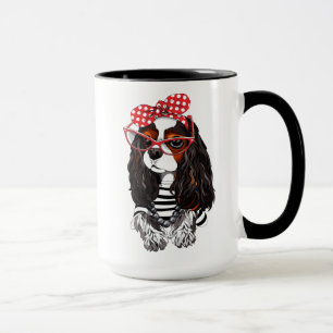 Caneca Spaniel de rei Charles descuidado de Paris com