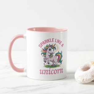 Caneca Sparkle como um unicórnio