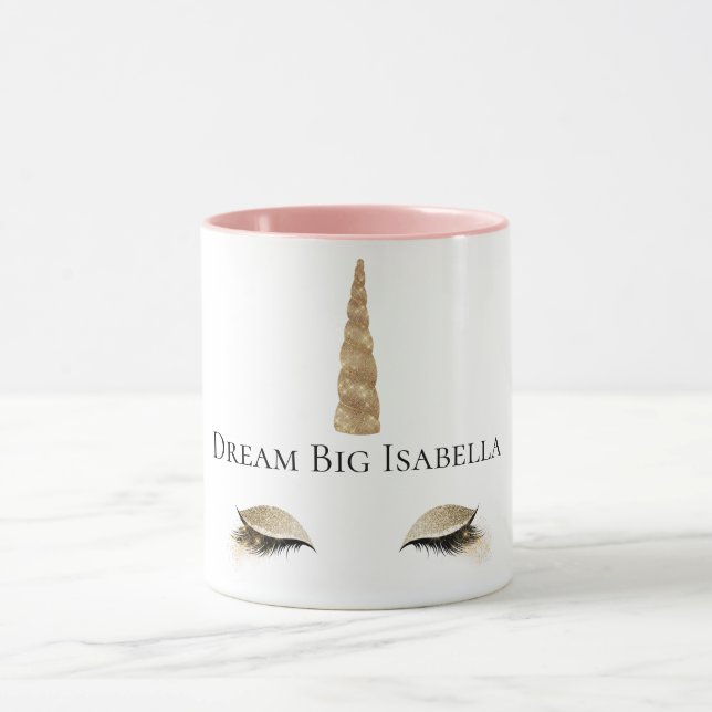 Caneca Sparkle Dourada Glam Unicorn (Centro)