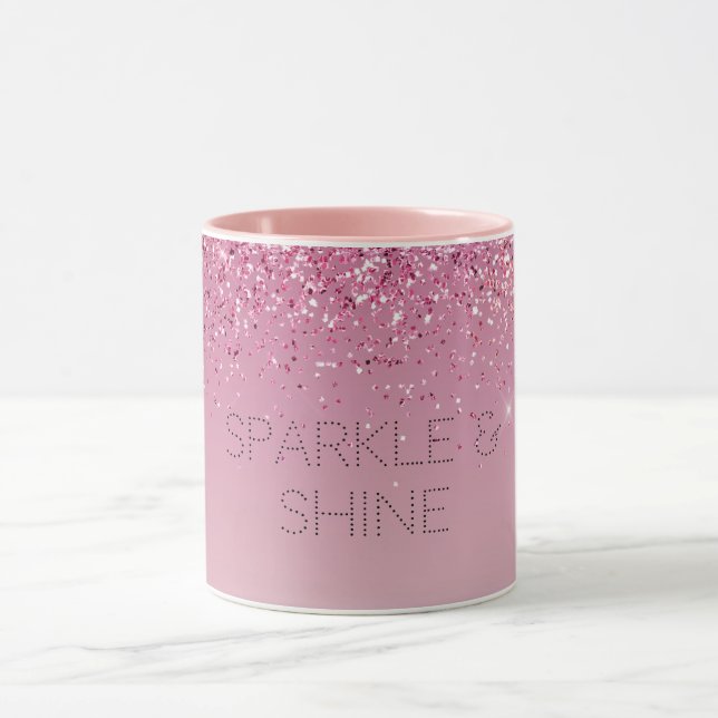Caneca Sparkle Dourado Cor-de-Rosa rosa Dourado (Centro)