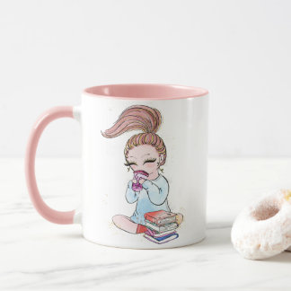 Caneca Sparkle Girly Coffee Books 