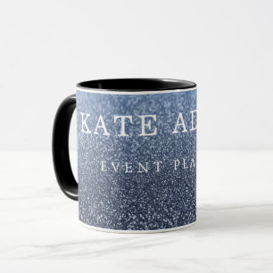 Caneca Sparkling Gold Marble Dark Navy Abstract