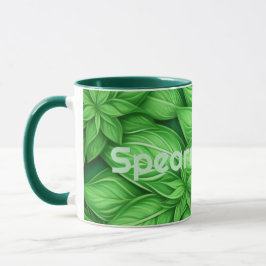 Caneca Spearmint Tea Generative Art Spearmint Folhas