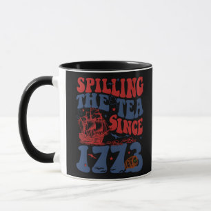 Caneca Spilling The Tea Desde 1776 Patriótico Americano 4