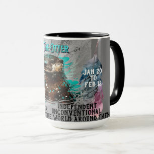 Caneca "Spirit Animal" Otter Jan - Feb Café Mug