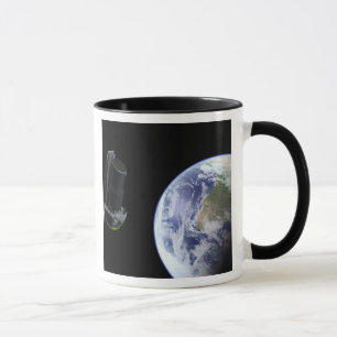 Caneca Spitzer que parte a terra logo após o lançamento