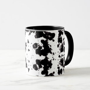 Caneca Splatter Black and White Coffee Mug