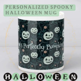 Caneca Spookeen Halloween Jack-O'-Lanternas na Floresta P