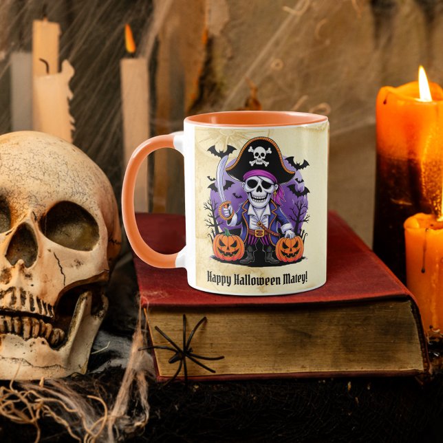 Caneca Spooketon Pirate Feliz Halloween (Criador carregado)