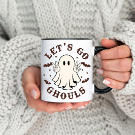 Caneca Spooky Ghouls Halloween - café retrô