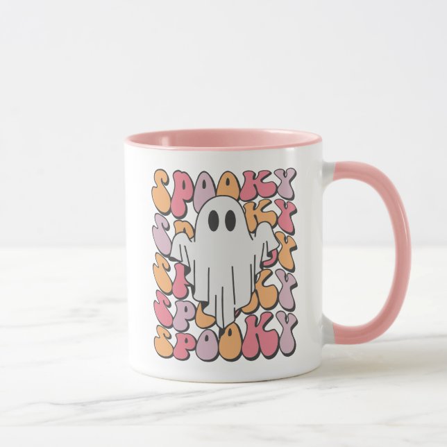 Caneca Spooky Retro Ghost (Direita)