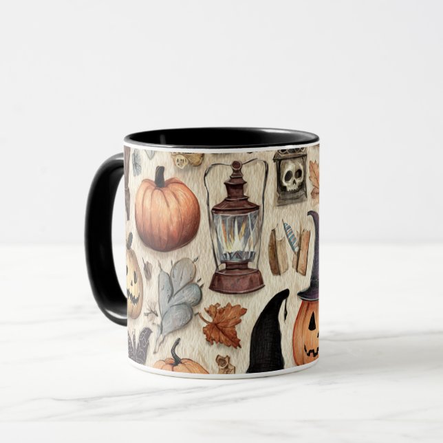 Caneca Spooky Season Sips - Mug Halloween Elements (Frente Esquerda)