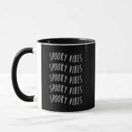 Caneca spooky vibes typography