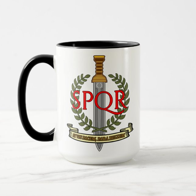 Caneca SPQR Gladius - Senatus Populusque Romanus  (Esquerda)