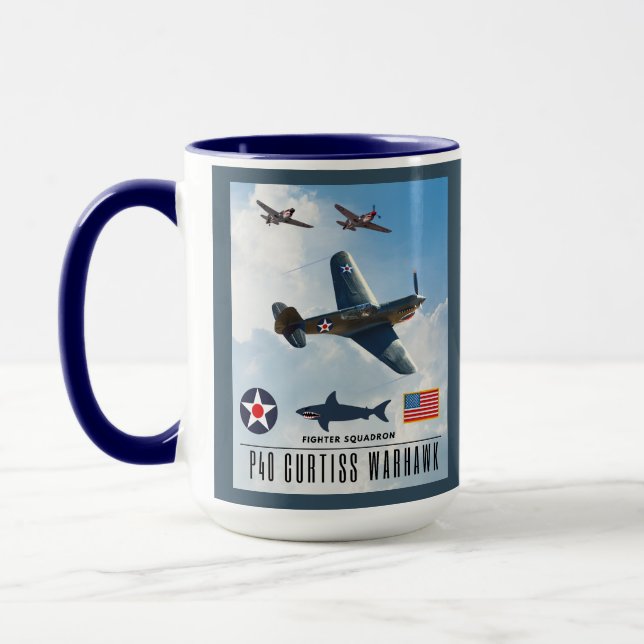 CANECA SQUADRON DE BRIGA DE WARHAWK P-40 CURTISS (Esquerda)