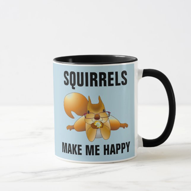 CANECA SQUIRRELS ME FAZEM FELIZ SQUIRREL CAFÉ MUG (Direita)