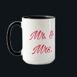 Caneca Sr. e Sra. Casal Mug - Presente Romântico<br><div class="desc">Comece a sua manhã com amor usando esta caneca de na moda "Sr. & Sra.". Perfeito para recém-casados,  casais casados ou aves-vivas. Um toque romântico e pessoal na sua cozinha ou uma ideia de presente de casamento</div>
