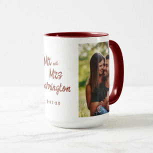 Caneca Sr e Sra Escova Chic Tipografia Foto Presente