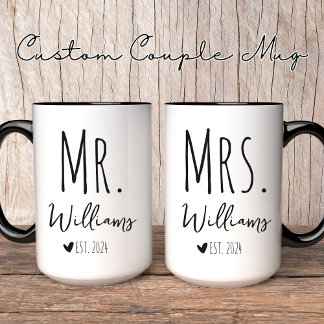 Caneca Sr. e Sra. Mug, casal personalizado, presente de c