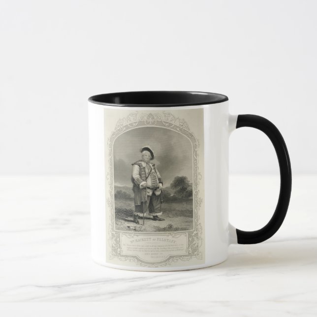 Caneca Sr. Hackett como Falstaff, no ato de Henry IV (Direita)