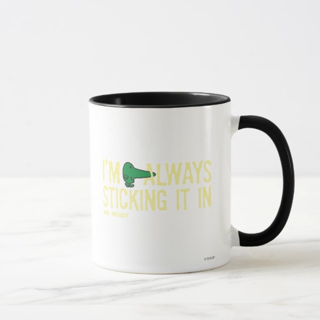 Caneca Sr. Nosey NPoing | Letra amarela (Direita)