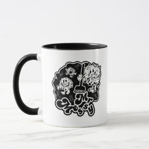Caneca Sr. preto & branco Desarrumado Limpeza