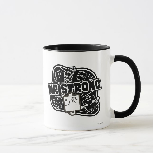 Caneca Sr. Strong | Preto e branco (Direita)