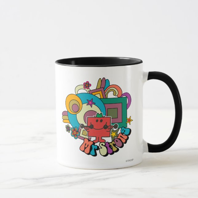 Caneca Sr. Strong | Psicodélicos, Estrelas e Flores (Direita)