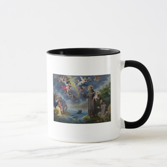 Caneca St Anthony de Pádua que Preaching aos peixes (Direita)