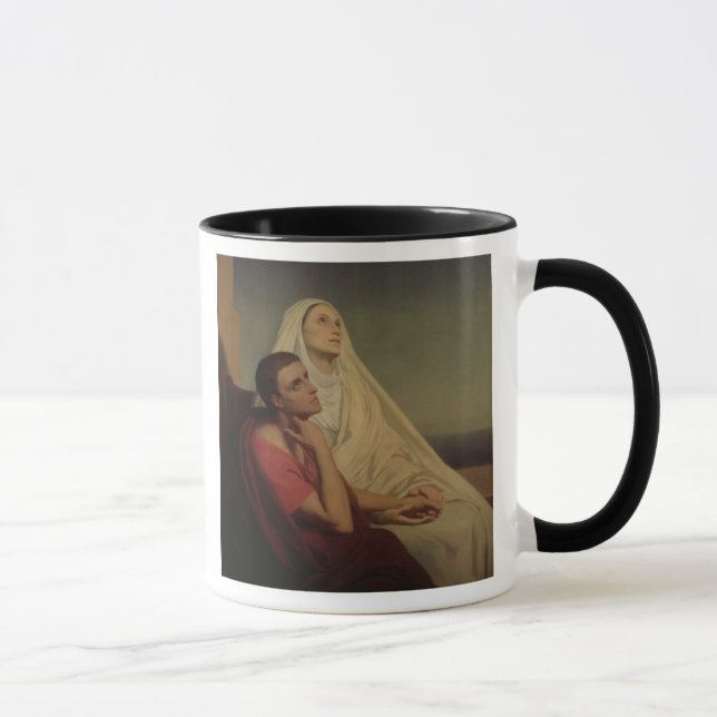 Caneca St Augustine e seu St. Monica da mãe, 1855 (Direita)