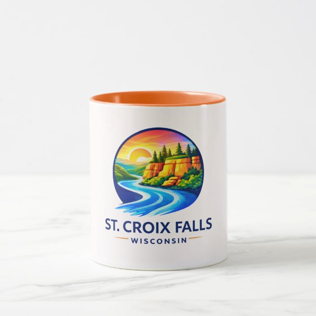Caneca St. Croix Falls Wisconsin Scenic River & Cliffs  (Centro)