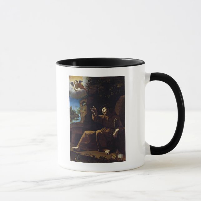 Caneca St Francis de Assisi consolou por um anjo (Direita)