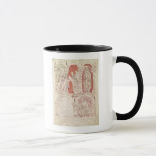 Caneca St John Cassian escrevendo e oferecimento das