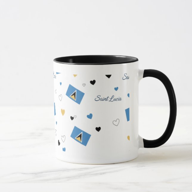 Caneca St. Luica Roots Pattern Mug | Caribbean Flag (Direita)