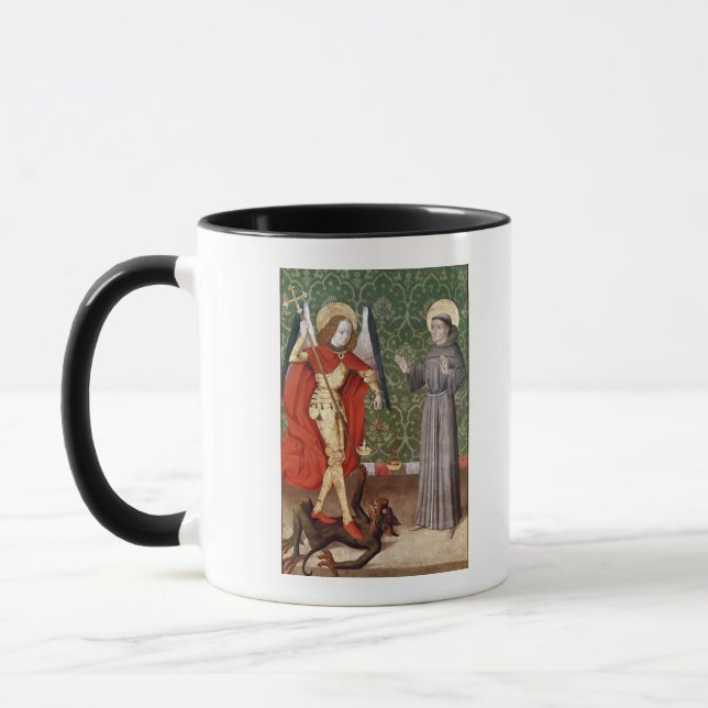 Caneca St Michael e St Francis de Assisi, c.1480 (Esquerda)