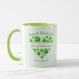 Caneca St. Patrick's Day Shamrock Keepsake I Best of Luck