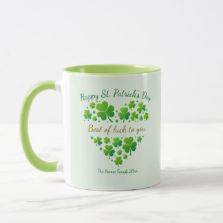 Caneca St. Patrick's Day Shamrock Keepsake I Best of Luck