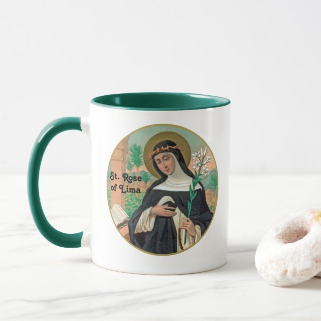 Caneca St. Rosa de Lima (Detalhe; K 48) (Com Donut)