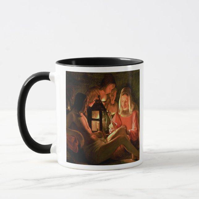 Caneca St. Sebastian tendido pela mulher santamente (o (Esquerda)