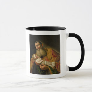 Caneca St. Simeon que apresenta o cristo infantil