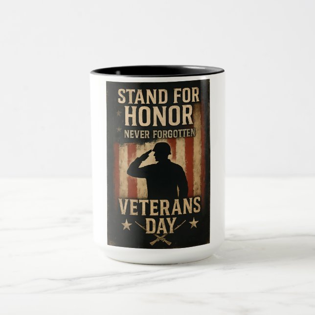 Caneca Stand For Honor - Veterans Day Tribut Design (Centro)
