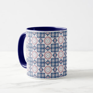 Caneca Star Quilt Vintage Art Pattern Mug Cup