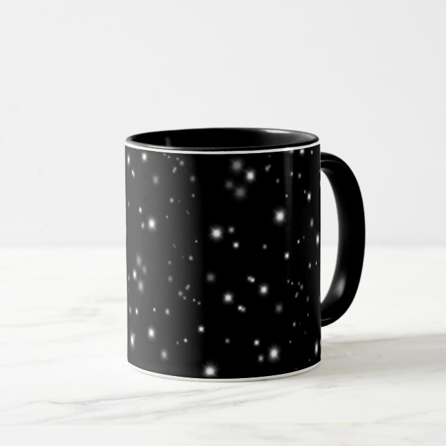 Caneca Starlight Sparkles Black and White Stars (Frente Esquerda)