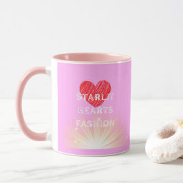 Caneca Starlit Hearts Fashion Red Heart Shine Combo