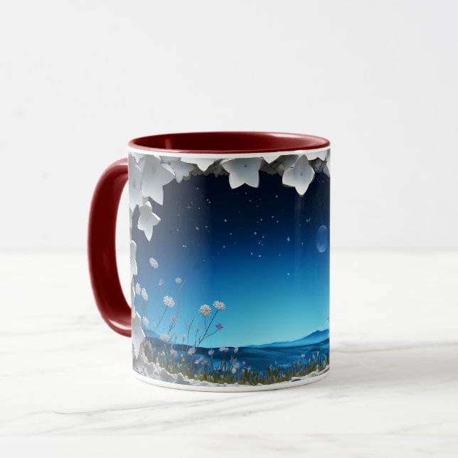 Caneca Starlit Night Garden Cerâmica Coffee ☕ (Frente Esquerda)