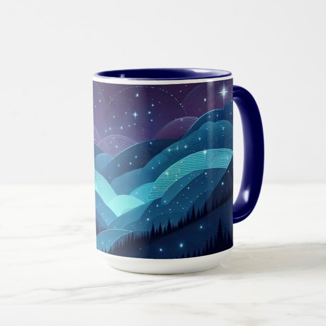 Caneca Starry Colinas Night (Frente Esquerda)