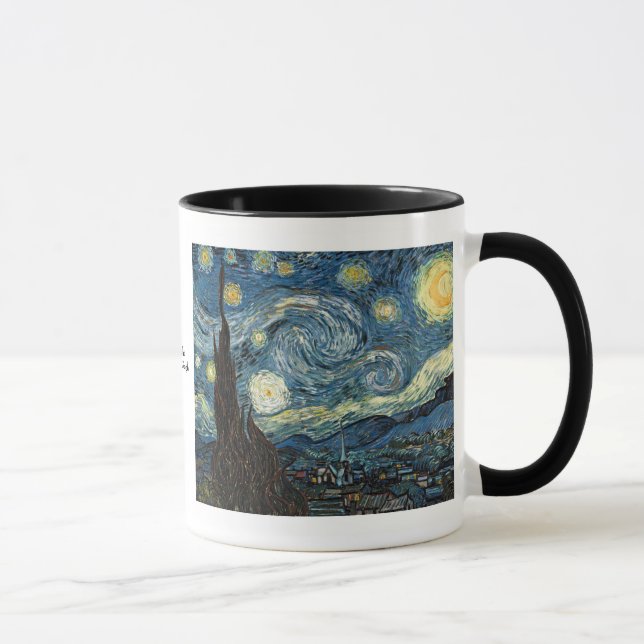 Caneca Starry Night por Vincent van Gogh (Direita)