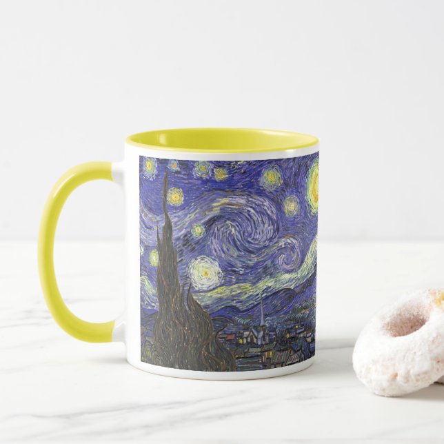 Caneca Starry Night por Vincent van Gogh (Com Donut)